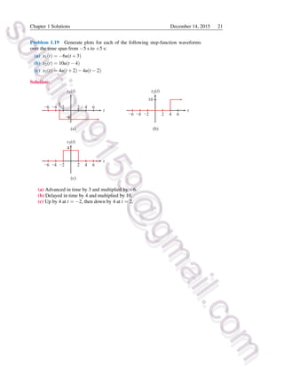 Solution Manual Engineering Signals and Systems by Ulaby & Yagle | PDF