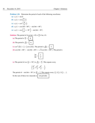 Solution Manual Engineering Signals and Systems by Ulaby & Yagle | PDF