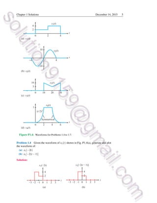 Solution Manual Engineering Signals and Systems by Ulaby & Yagle | PDF