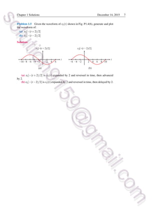 Solution Manual Engineering Signals and Systems by Ulaby & Yagle | PDF
