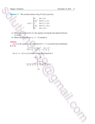 Solution Manual Engineering Signals and Systems by Ulaby & Yagle | PDF