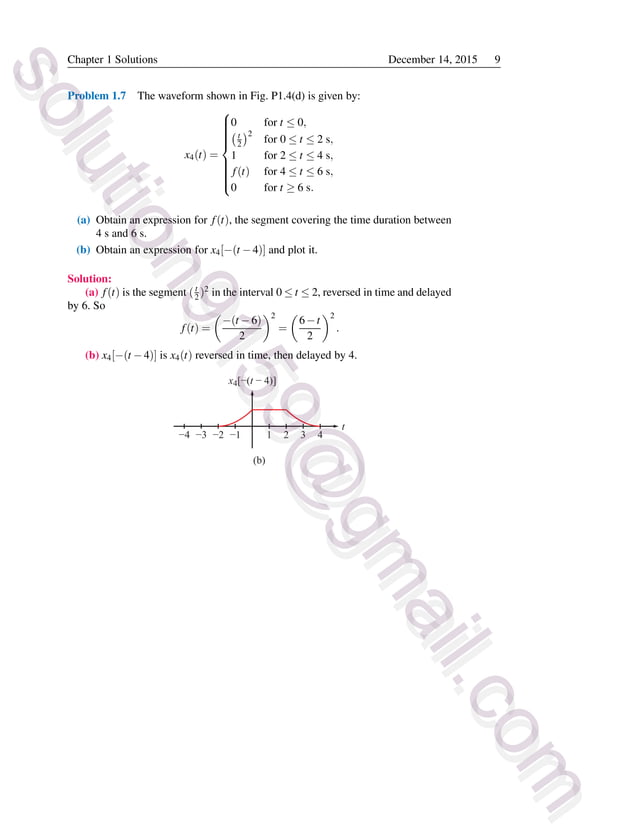 Solution Manual Engineering Signals and Systems by Ulaby & Yagle | PDF ...