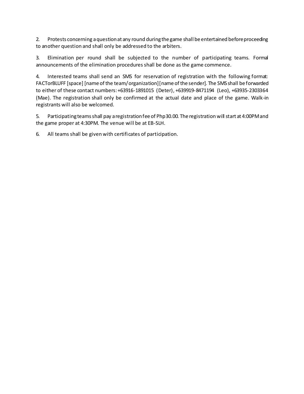 Sample game mechanics