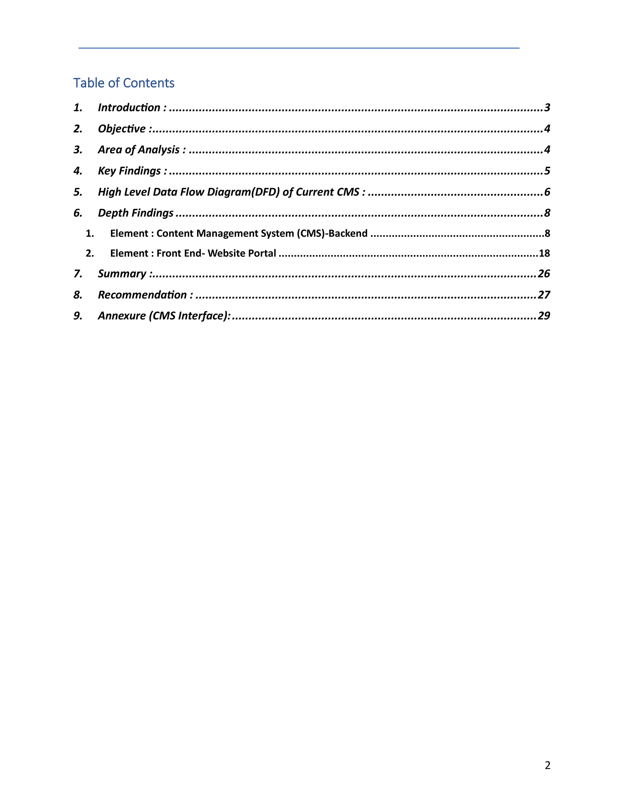 Sample GAP Analysis Report for CMS System | PDF