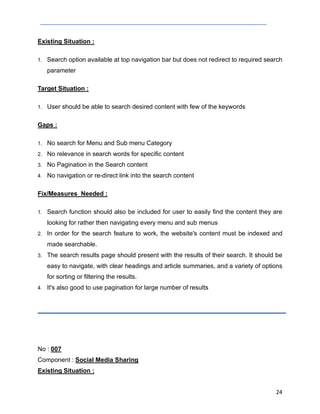 Sample GAP Analysis Report for CMS System | PDF