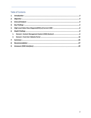 Sample GAP Analysis Report for CMS System | PDF