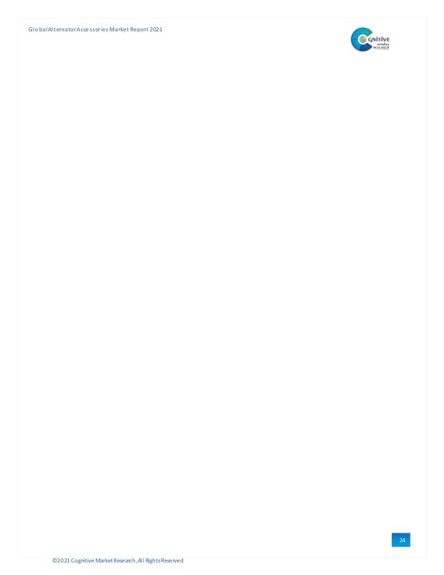 ©2021 Cognitive Market Research,All Rights Reserved
GlobalAlternator Accessories Market Report 2021
24
 