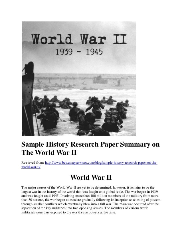 world war ii topics research papers