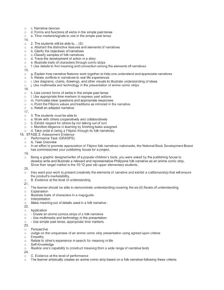 Sample learning plan in english -slide