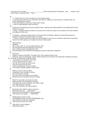 Sample learning plan in english -slide