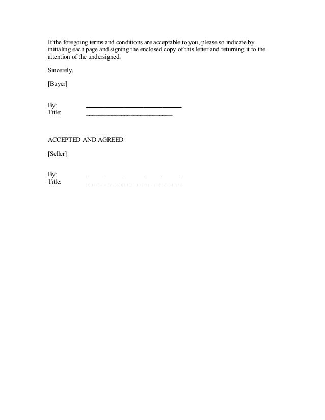sample letter of intent sample letter of intent to purchase car