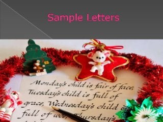 Sample letters