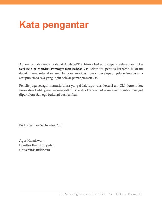 Seri Belajar Mandiri - Pemrograman C# Untuk Pemula Seri Belajar Mandiri - Pemrograman C# Untuk Pemula