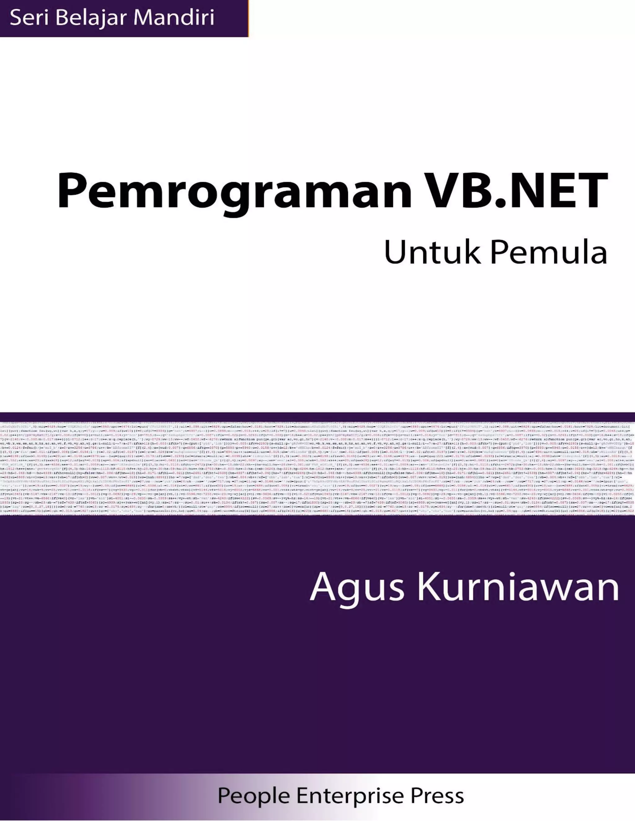 Seri Belajar Mandiri – Pemrograman VB.NET Untuk Pemula | PDF