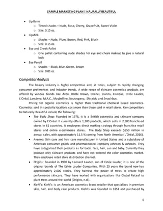 Sample Maketing Plan