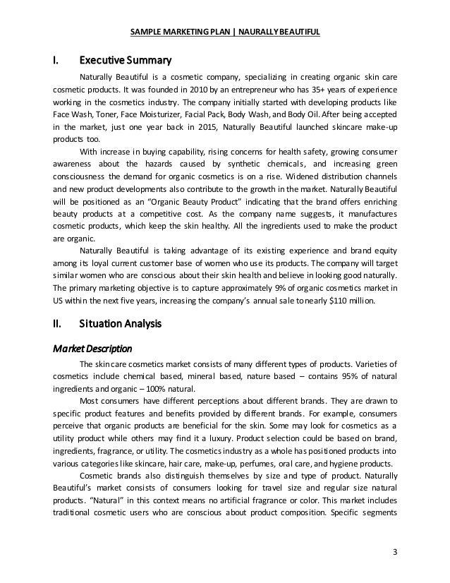 executive summary marketing plan example