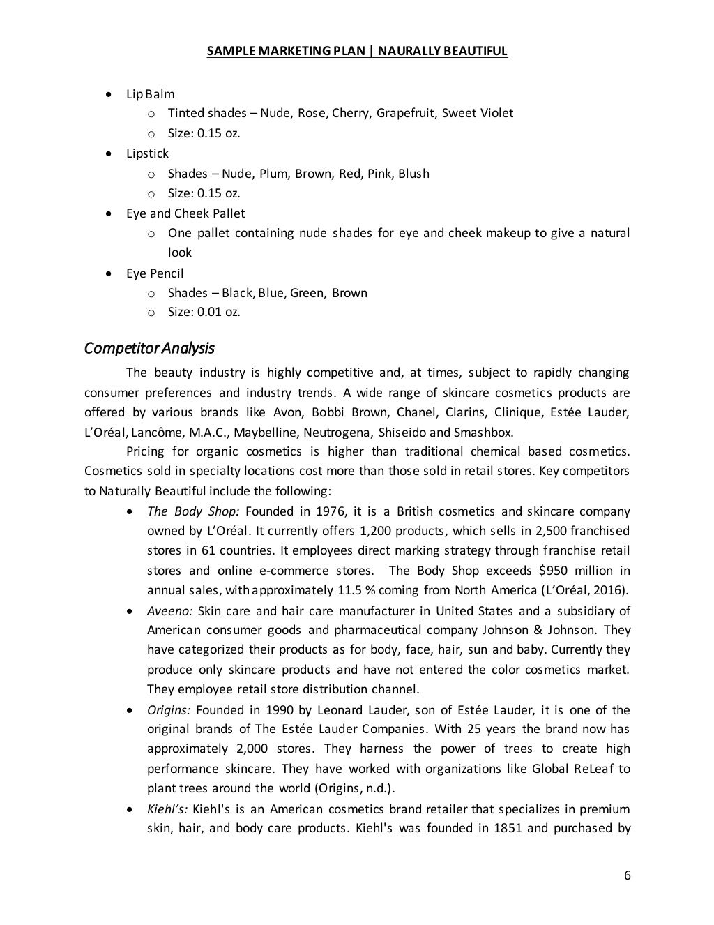 Sample Maketing Plan Sample Maketing Plan