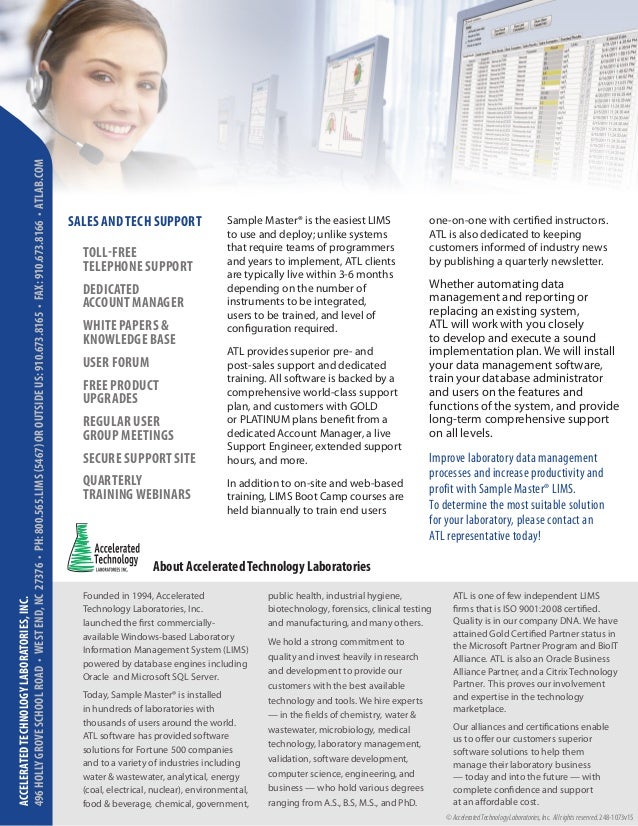 ATL Sample Master Laboratory Information Management System LIMS Sof…