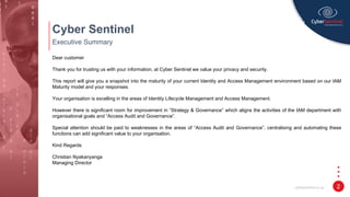 Sentinel Report Sample Cyber Sentinel Sample Maturity Assessment report | PDF