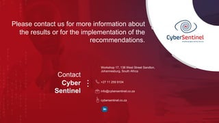 Sentinel Report Sample Cyber Sentinel Sample Maturity Assessment report | PDF