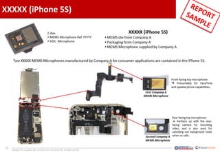 12
Copyrights © KnowMade SARL and System Plus Consulting SARL. All rights reserved.
XXXXX (iPhone 5S)
 