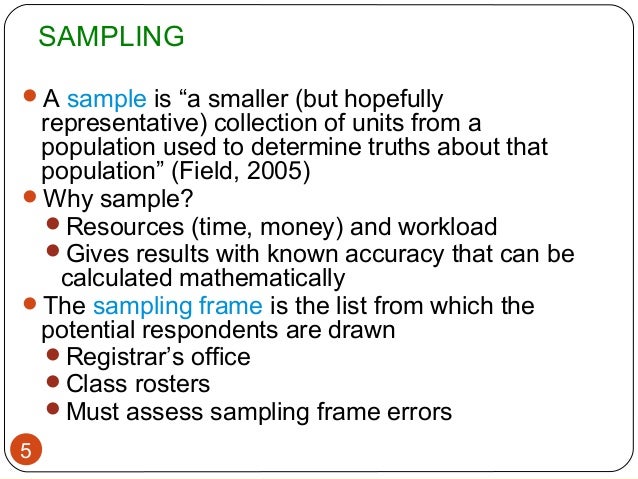 Sample method