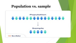 Population vs. sample
 