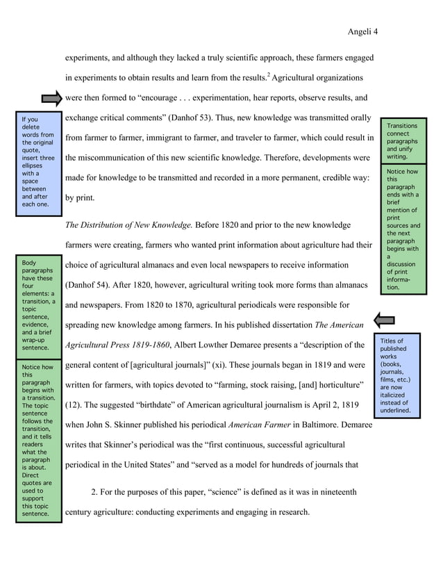 Sample mla 7 paper w annotations from owl at purdue university | PDF