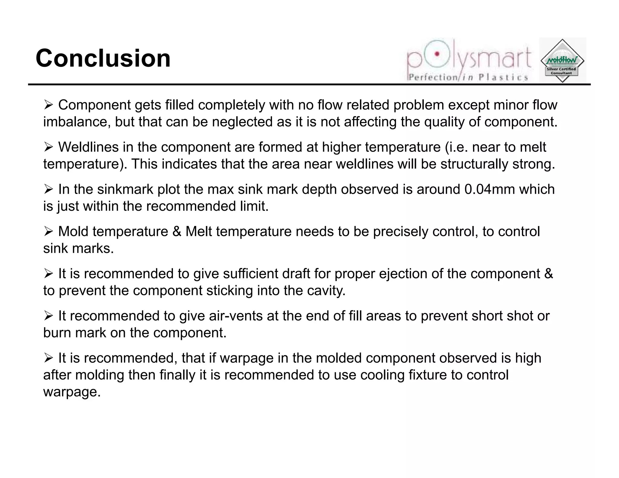 Moldflow Report.pdf Sample Moldflow Analysis Report For Automotive Part | PDF