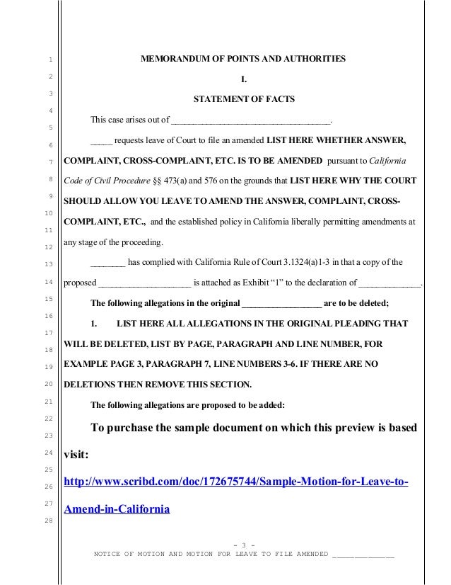 sample motion to amend answer Answer with affirmative defenses & motion to dismiss.