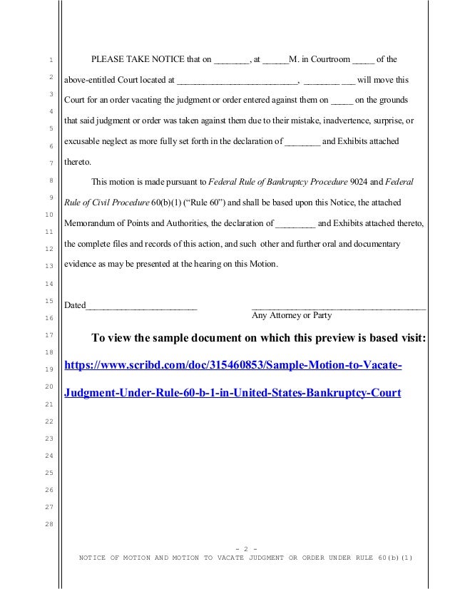 sample motion for reconsideration in chapter 11 bankruptcy