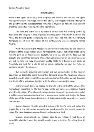 Sample narrative essay | PDF