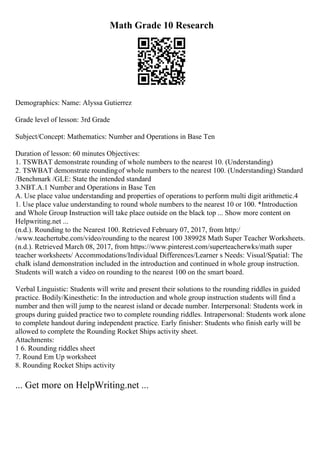 Tswbat Format Example Sample Narrative Essay About Field Trip | PDF
