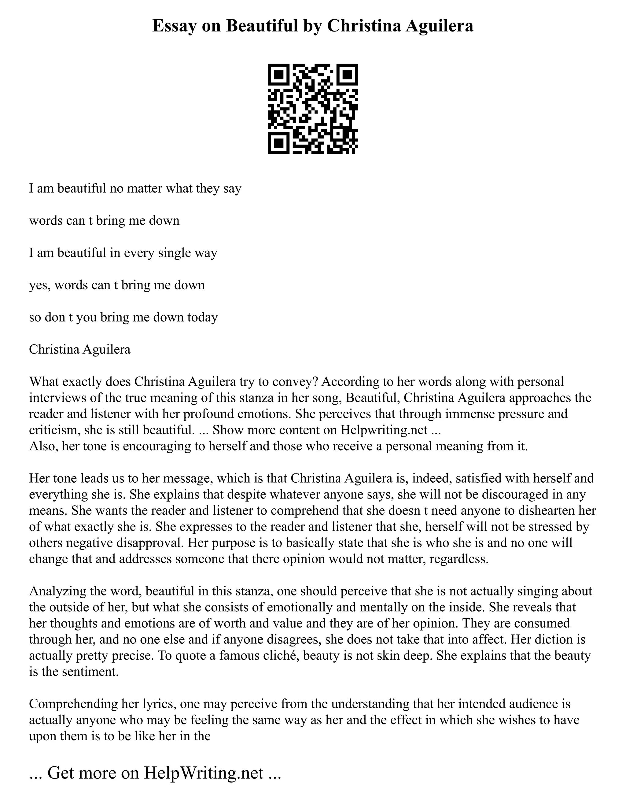 Sample Of Critique Paper In Apa Format - Exampless P | PDF