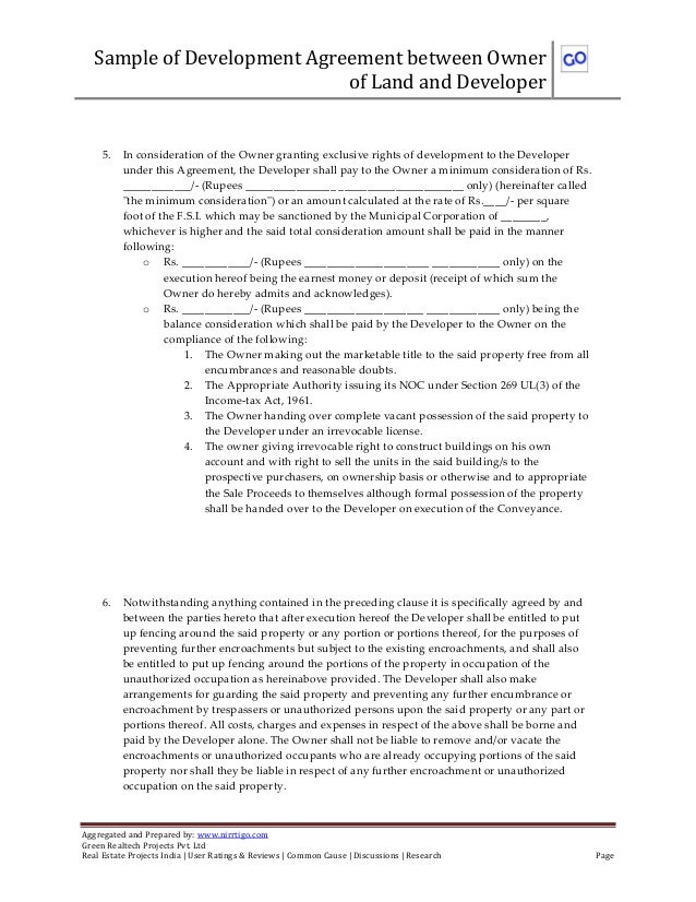 Property Joint Venture Agreement Template