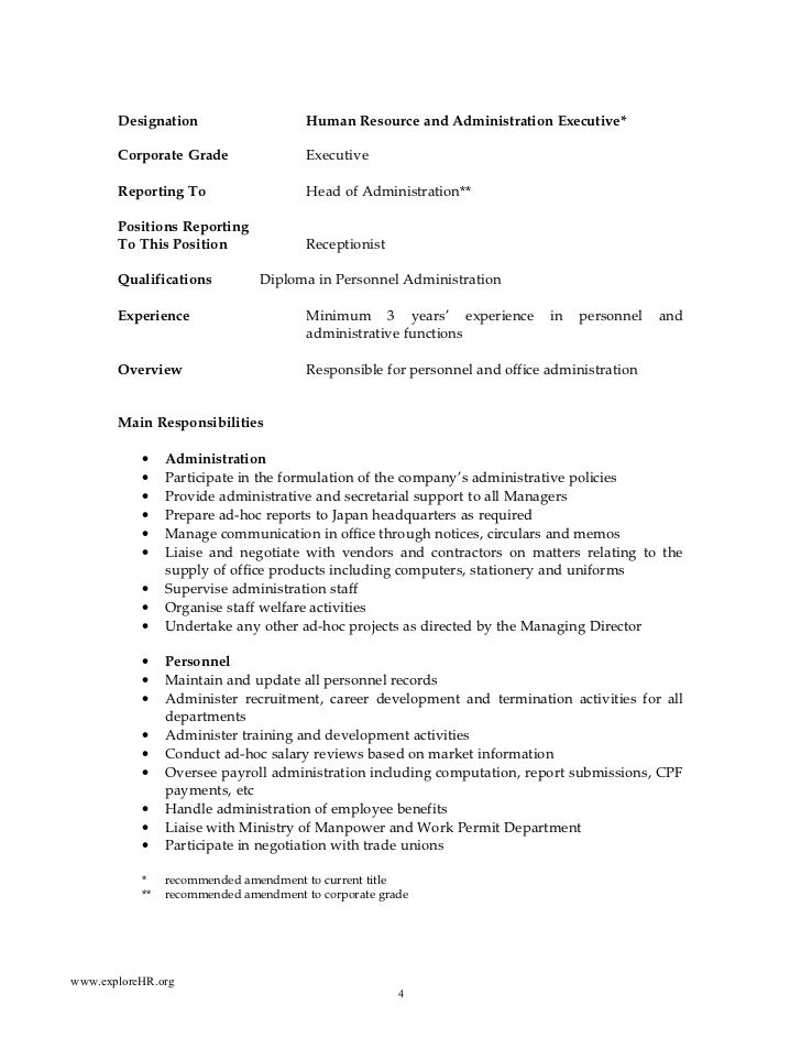job description d
