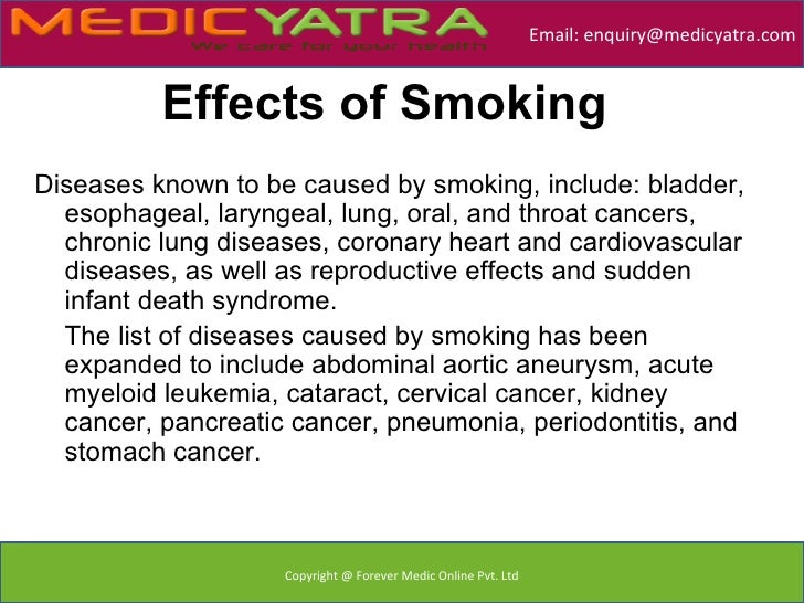 Chronic Disease v and Tobacco
