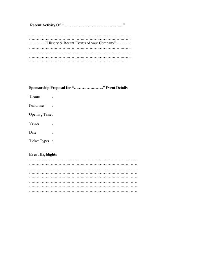 radio show sponsorship proposal