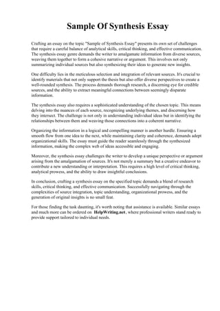 Sample Of Synthesis Essay.pdf