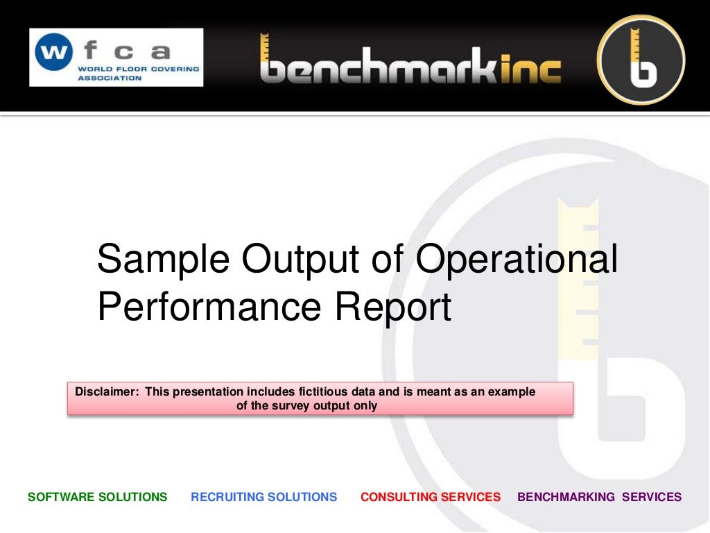 Sample operational performance report output
