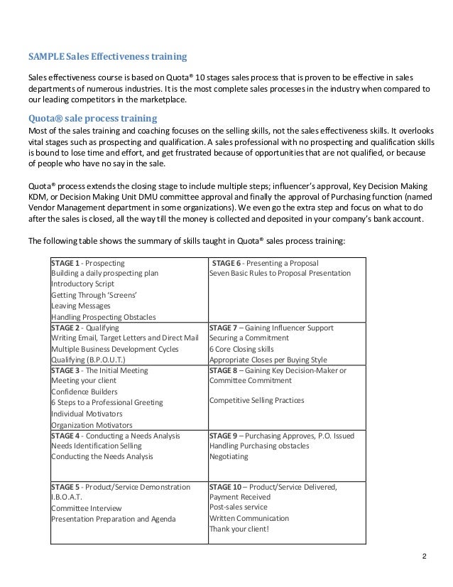 sales program
