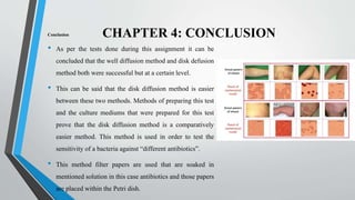 A COMPARATIVE ANALYSIS OF THE TWO METHODS (DISC DIFFUSION AND WELL ...