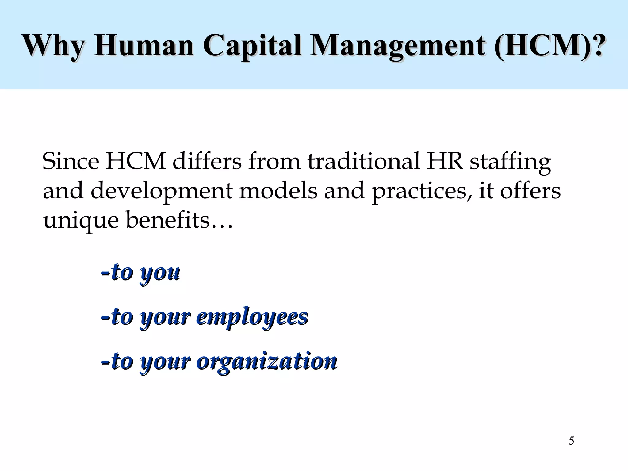 Sample powerpoint introduction to hcm ppt