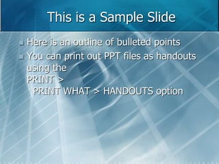 Printed Out Powerpoint Examples Sample PPT | PPTX