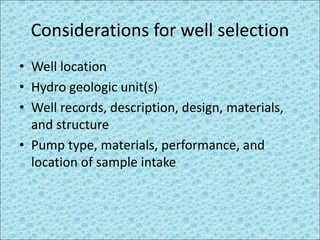 Well Solids Sampling Sample preparation for Geological Investigation in Hydrogeology.ppt