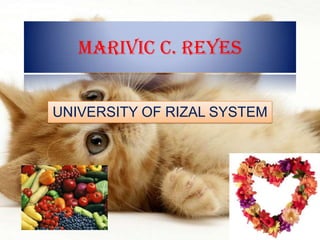 MARIVIC C. REYES


UNIVERSITY OF RIZAL SYSTEM
 