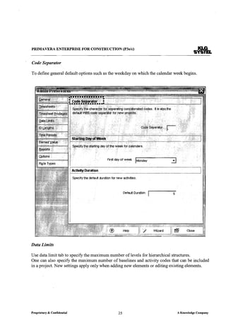 Primeavera Detailed Notes | PDF