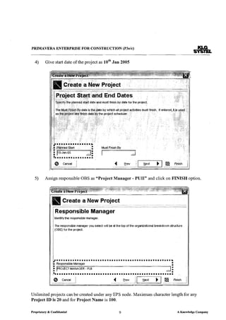 Primeavera Detailed Notes | PDF