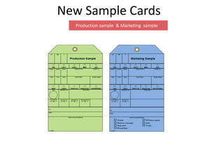 New Sample Cards
Production sample & Marketing sample
 