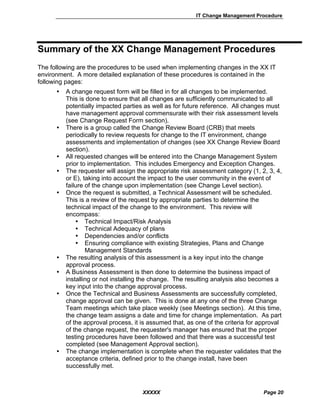 Sample process guide_-_change_management | PDF